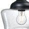 Westinghouse Fixture Ceiling Outdr SemiFlush-Mount 60W Schoolhous 9In Txt, Black Clear Sd Glass 6120900 - alternate 3